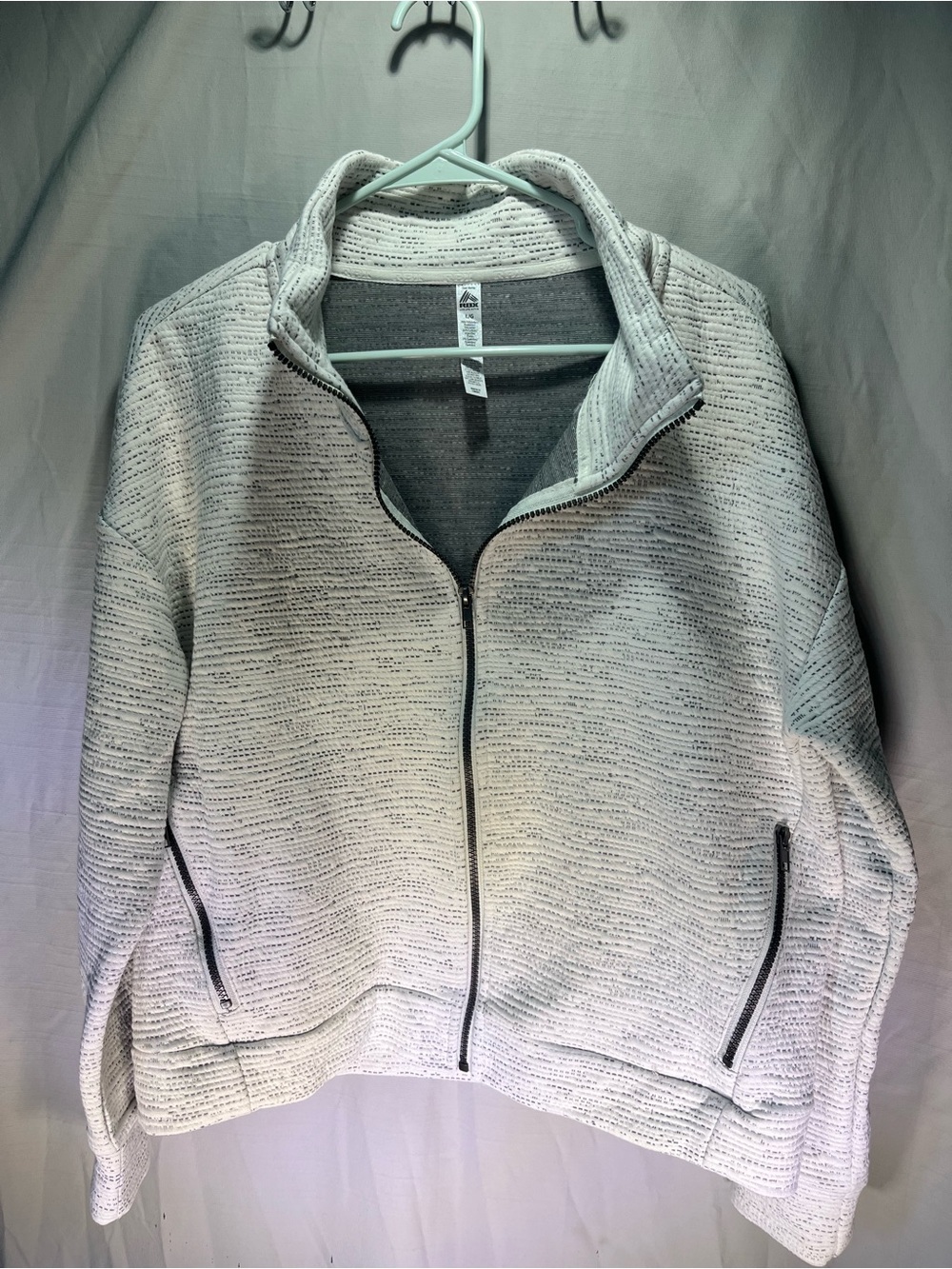RBX Men's Gray Marled Full-Zip Sweater Jacket